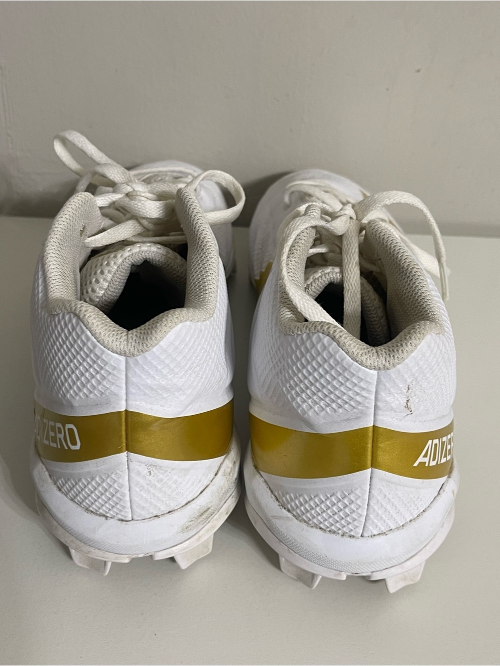 adidas Adizero Impact Men’s White & Gold Football Cleats Size 9 - Picture 5 of 7